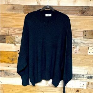 Zenana Outfitters size Large Dark Charcoal Color Mock-neck Oversized Sweater